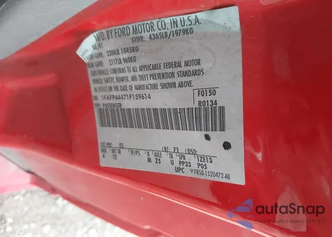 2001 Ford Mustang from USA, damaged, VIN 1FAFP44471F159614